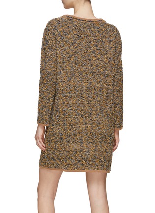 Back View - Click To Enlarge - BRUNO MANETTI - Crewneck Tweed Mini Dress
