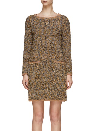 Main View - Click To Enlarge - BRUNO MANETTI - Crewneck Tweed Mini Dress