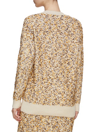 Back View - Click To Enlarge - BRUNO MANETTI - V-Neck Tweed Cardigan
