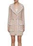 Main View - Click To Enlarge - BRUNO MANETTI - Belted Wool Tweed Knit Coat