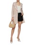 Figure View - Click To Enlarge - BRUNO MANETTI - Belted Wool Tweed Knit Coat