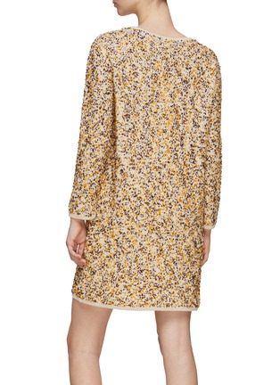 Back View - Click To Enlarge - BRUNO MANETTI - Crewneck Tweed Mini Dress