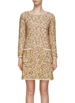 Main View - Click To Enlarge - BRUNO MANETTI - Crewneck Tweed Mini Dress