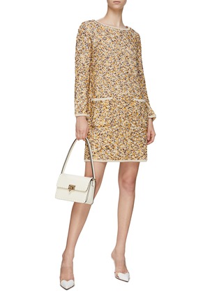 Figure View - Click To Enlarge - BRUNO MANETTI - Crewneck Tweed Mini Dress