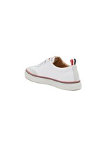 【THOM BROWNE】Graphic Embroider Lace Up Sneakers/送料込み THOM BROWNE | Leather Low Top Sneakers | Men | Lane Crawford