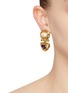 Figure View - Click To Enlarge - LANE CRAWFORD VINTAGE ACCESSORIES - Gold Tone Faux Pearl Crystal Earrings