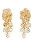 Main View - Click To Enlarge - LANE CRAWFORD VINTAGE ACCESSORIES - Gold Tone Crystal Drop Earrings