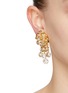 Figure View - Click To Enlarge - LANE CRAWFORD VINTAGE ACCESSORIES - Gold Tone Crystal Drop Earrings