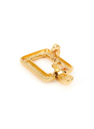 Detail View - Click To Enlarge - LANE CRAWFORD VINTAGE ACCESSORIES - Gold Tone Square Hoop Earrings