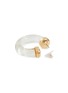 Detail View - Click To Enlarge - LANE CRAWFORD VINTAGE ACCESSORIES - Gold Tone Clear Hoop Earrings