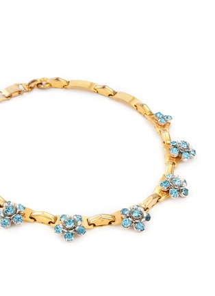 Detail View - Click To Enlarge - LANE CRAWFORD VINTAGE ACCESSORIES - Gold Tone Diamante Flower Necklace