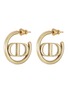 Main View - Click To Enlarge - LANE CRAWFORD VINTAGE ACCESSORIES - Christian Dior Gold Tone Hoop Earrings