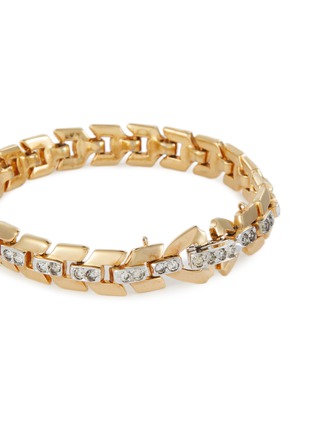 Detail View - Click To Enlarge - LANE CRAWFORD VINTAGE ACCESSORIES - Gold Tone Diamanté Bracelet