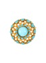 Main View - Click To Enlarge - LANE CRAWFORD VINTAGE ACCESSORIES - Gold Tone Faux Turquoise Faux Pearl Brooch
