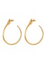 Main View - Click To Enlarge - LANE CRAWFORD VINTAGE ACCESSORIES - Gold Tone Snake Hoop Earrings