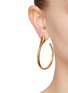 Figure View - Click To Enlarge - LANE CRAWFORD VINTAGE ACCESSORIES - Gold Tone Snake Hoop Earrings