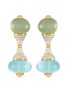 Main View - Click To Enlarge - LANE CRAWFORD VINTAGE ACCESSORIES - Gold Tone Diamante Enamel Clip On Earrings