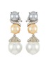 Main View - Click To Enlarge - LANE CRAWFORD VINTAGE ACCESSORIES - Faux Pearl Diamante Drop Earrings