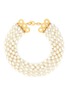 Main View - Click To Enlarge - LANE CRAWFORD VINTAGE ACCESSORIES - Gold Tone 5 Row Faux Pearl Necklace