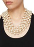 Figure View - Click To Enlarge - LANE CRAWFORD VINTAGE ACCESSORIES - Gold Tone 5 Row Faux Pearl Necklace