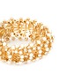 Detail View - Click To Enlarge - LANE CRAWFORD VINTAGE ACCESSORIES - Gold Tone Faux Pearl Diamanté Bracelet