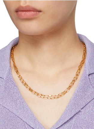 Figure View - Click To Enlarge - LANE CRAWFORD VINTAGE ACCESSORIES - 14K Gold Plated Chain Necklace