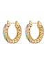 Main View - Click To Enlarge - LANE CRAWFORD VINTAGE ACCESSORIES - Gold Tone Multicolour Stone Earrings