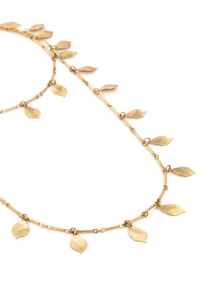 Detail View - Click To Enlarge - LANE CRAWFORD VINTAGE ACCESSORIES - Gold Tone Dangling Leaves Necklace