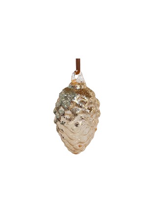 Main View - Click To Enlarge - SHISHI - Glitter Top Transparent Pine Cone Glass Ornament