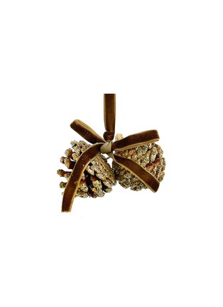 Main View - Click To Enlarge - SHISHI - Glitter Embellished Pinecone Ornament