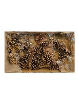 Main View - Click To Enlarge - SHISHI - Gold-Toned Cedar Cones With Hanger  Set of 12 — Brown