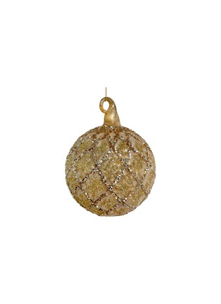 Main View - Click To Enlarge - SHISHI - Glitter Net Glass Ball Ornament — Gold