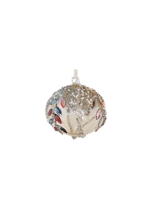 Main View - Click To Enlarge - SHISHI - Bead & Gem Embellished Glass Drop Ornament — Transparent