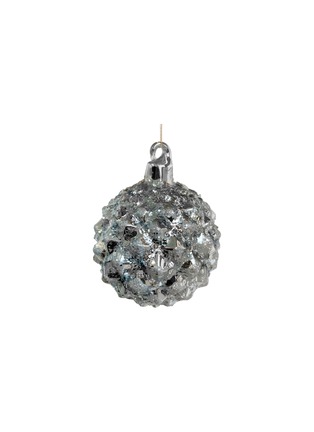 Main View - Click To Enlarge - SHISHI - Glitter Cone Glass Ball Ornament — Silver