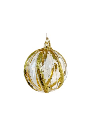 Main View - Click To Enlarge - SHISHI - Gold Toned Leaf Glass Ball Ornament