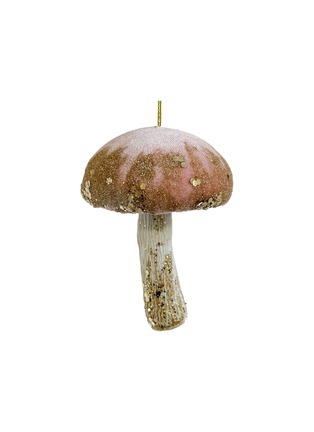 Main View - Click To Enlarge - SHISHI - Velvet Top Glittered Mushroom Ornament — Pink/Gold