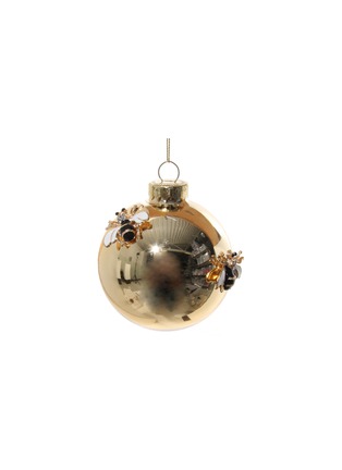 Main View - Click To Enlarge - SHISHI - Bees Shiny Glass Ball Ornament — Gold