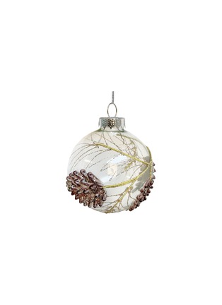 Main View - Click To Enlarge - SHISHI - Pinecone Motif Clear Glass Ball Ornament