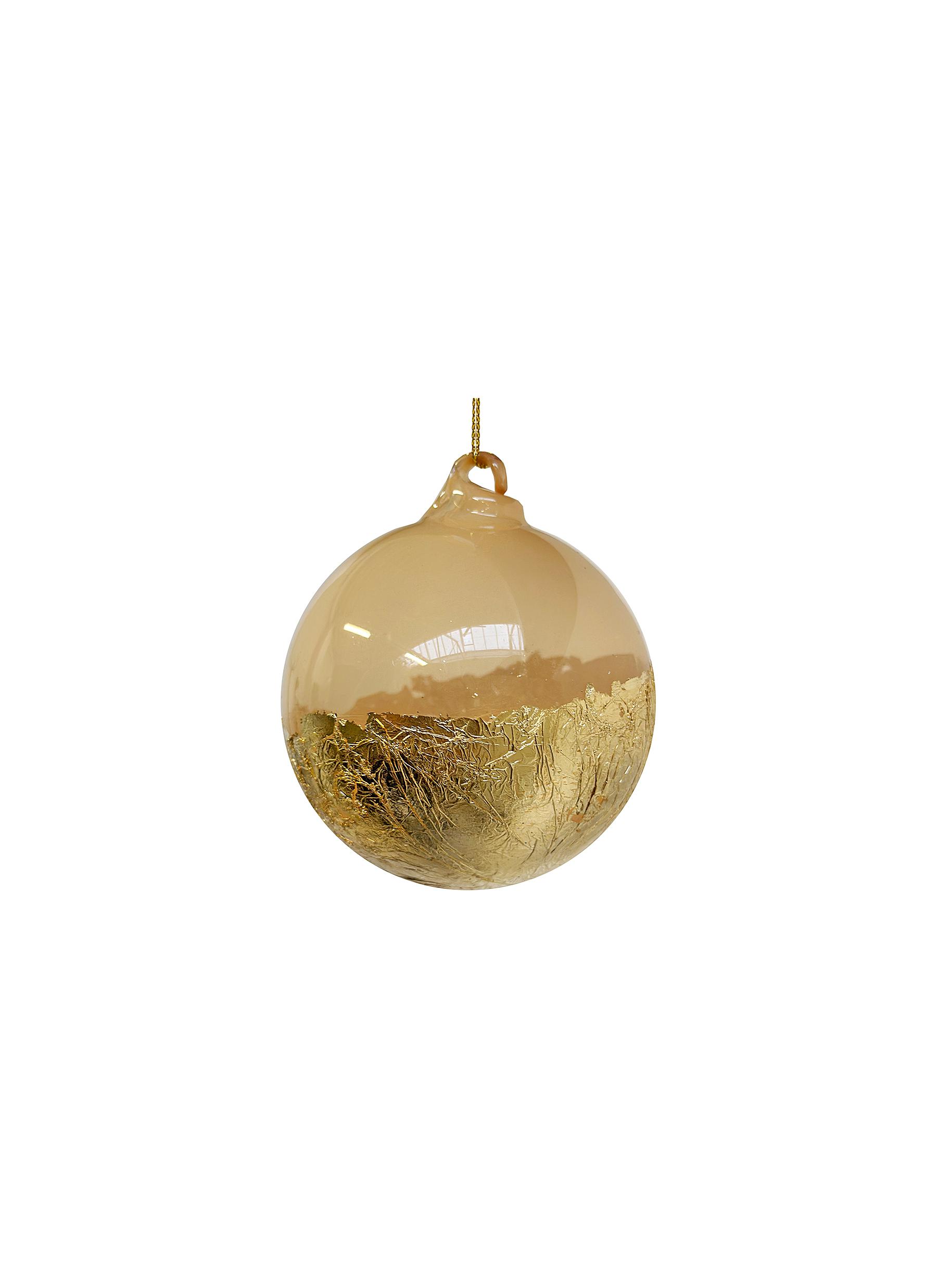 Gold glass best sale ball ornaments