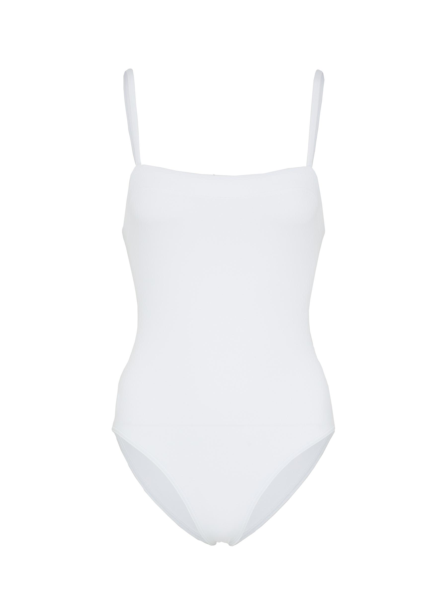 Plain white bathing cheap suit