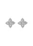 Main View - Click To Enlarge - ROBERTO COIN - Princess Flower 18K White Gold Diamond Ruby Stud Earrings