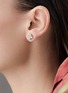 ROBERTO COIN - Princess Flower 18K White Gold Diamond Ruby Stud Earrings