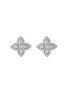 ROBERTO COIN - Princess Flower 18K White Gold Diamond Ruby Stud Earrings