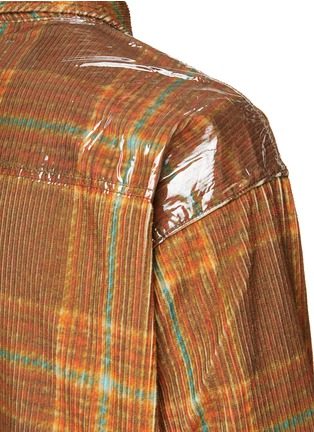  - ERL - Printed Check Plastic Coated Back Panel Corduroy Shirt