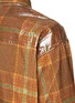  - ERL - Printed Check Plastic Coated Back Panel Corduroy Shirt