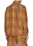 Back View - Click To Enlarge - ERL - Printed Check Plastic Coated Back Panel Corduroy Shirt