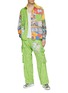 Figure View - Click To Enlarge - ERL - Printed Floral Plastic Coated Back Panel Corduroy Shirt