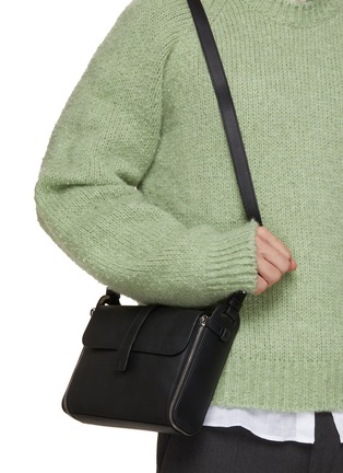 Figure View - Click To Enlarge - BONASTRE - Dome Leather Crossbody Bag
