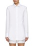 Main View - Click To Enlarge - HOMMEGIRLS - Logo Embroidered Cotton Shirt