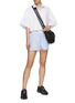 Figure View - Click To Enlarge - HOMMEGIRLS - Overize Cropped Shirt